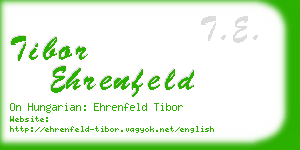 tibor ehrenfeld business card